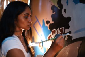 Volunteers will assist artist Amrisa Niranjan to paint the community mural. Photo Credit: Courtesy of Amrisa Niranjan