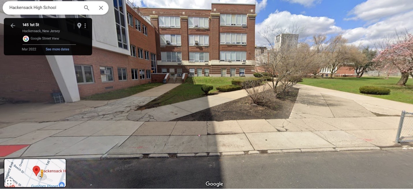 Figure 2The Rain Garden will be placed on the First Street side of Hackensack High School
